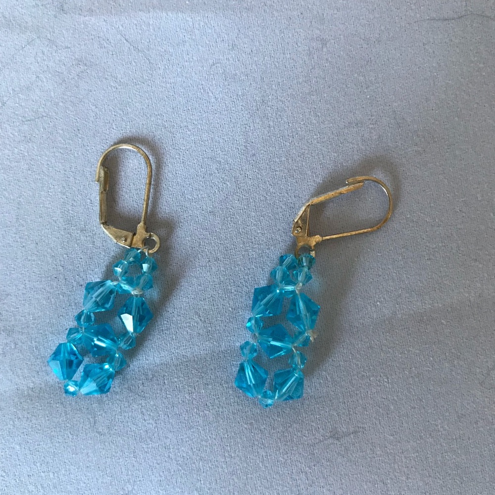 Earrings blue Swarovski Crystals
